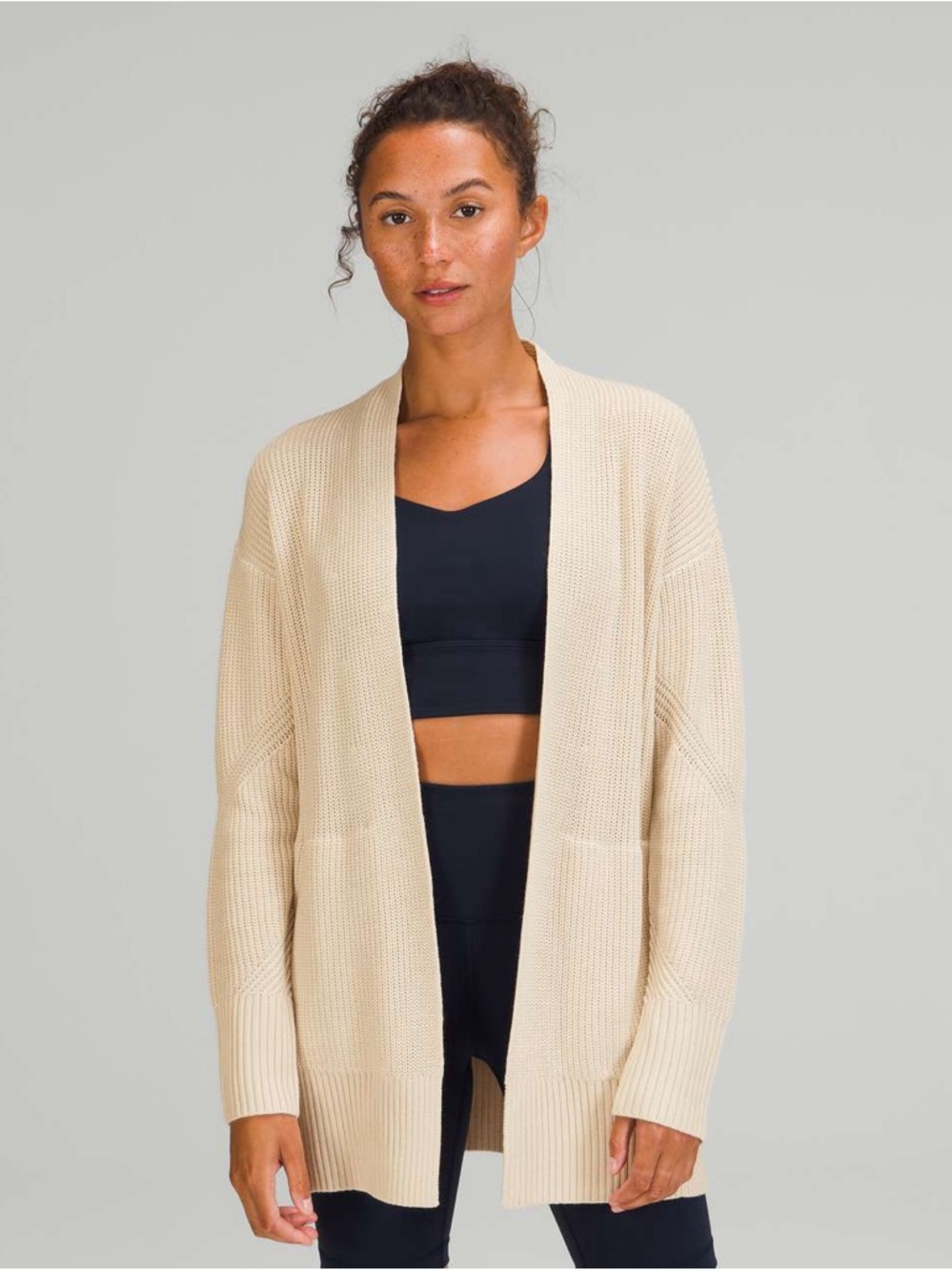Lululemon Cashlu Sweater Wrap White Opal Womens Size M / L